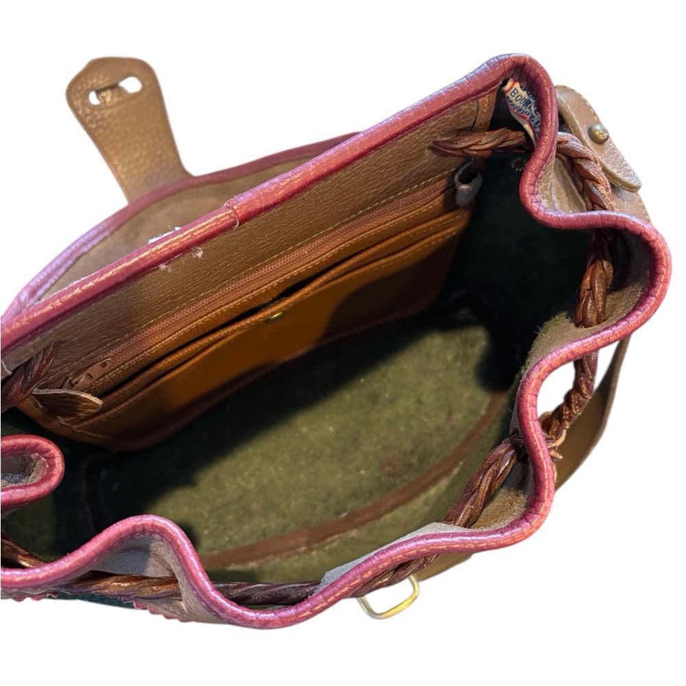 Dooney & Bourke Vintage Teton Leather Old West Trail Ride Saddle Bag. - Picture 6 of 7